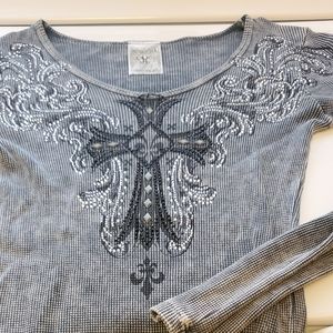 Vocal long sleeve waffle shirt